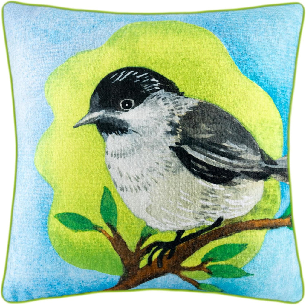 Square Throw Pillow Cover - Black Bird