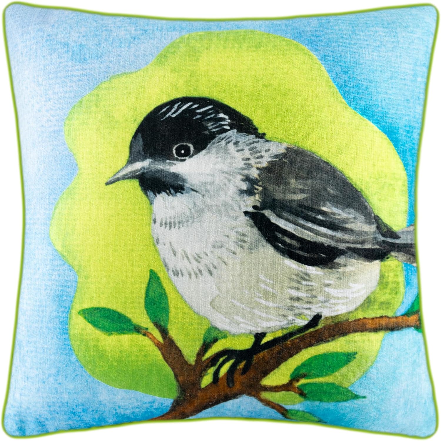 Square Throw Pillow Cover - Black Bird