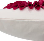 VG|red-rose-red-beige-canvas|3D Sunflowers Throw Pillow Cover Wine Red