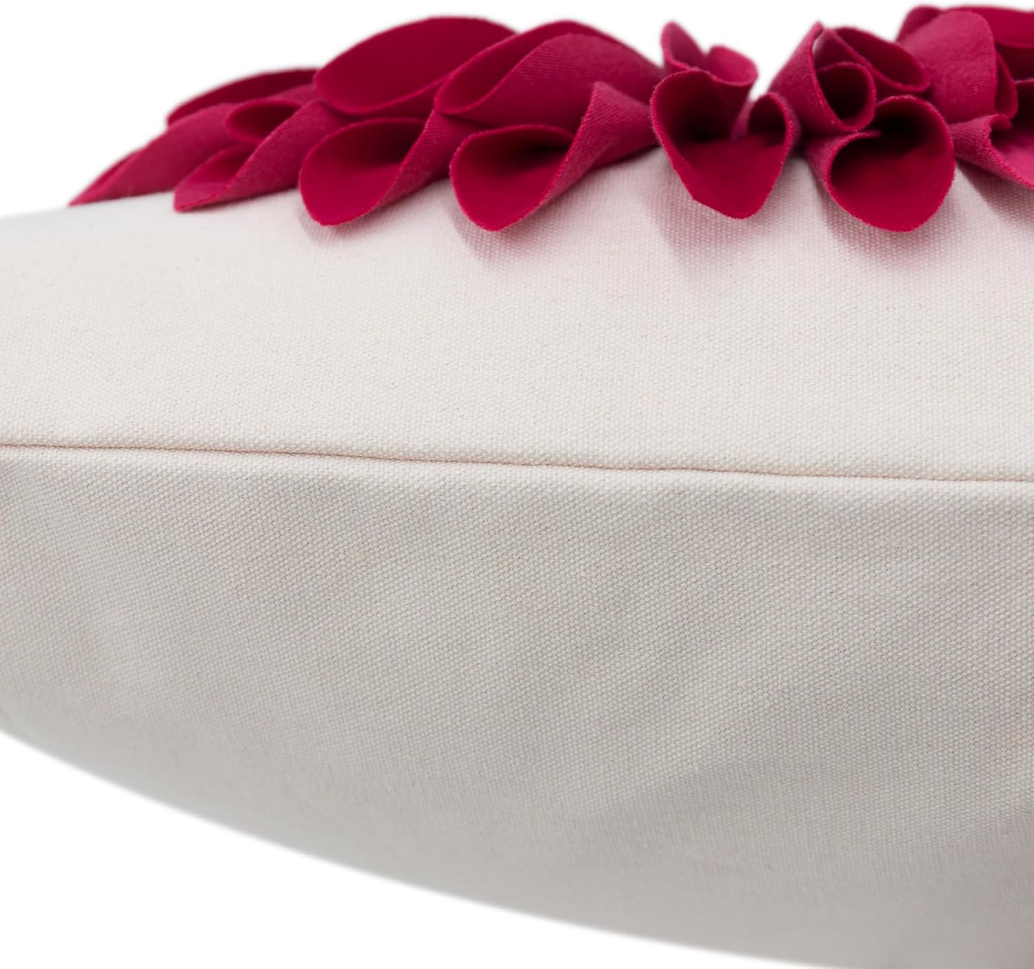 VG|red-rose-red-beige-canvas|3D Sunflowers Throw Pillow Cover Wine Red