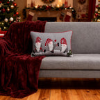 VG|grey-santa|Christmas Decorative Accent Throw Pillow Case Cushion Cover for Sofa Couch Chair