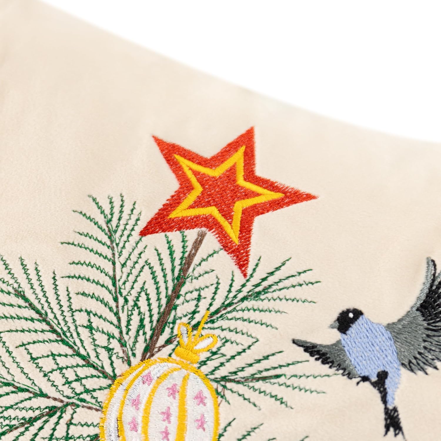 Christmas Tree Embroidered Throw Pillow Covers Accent Pillowcases Christmas Decorations for Indoor Couch Bed Living Room Home Xmas Holiday Decor