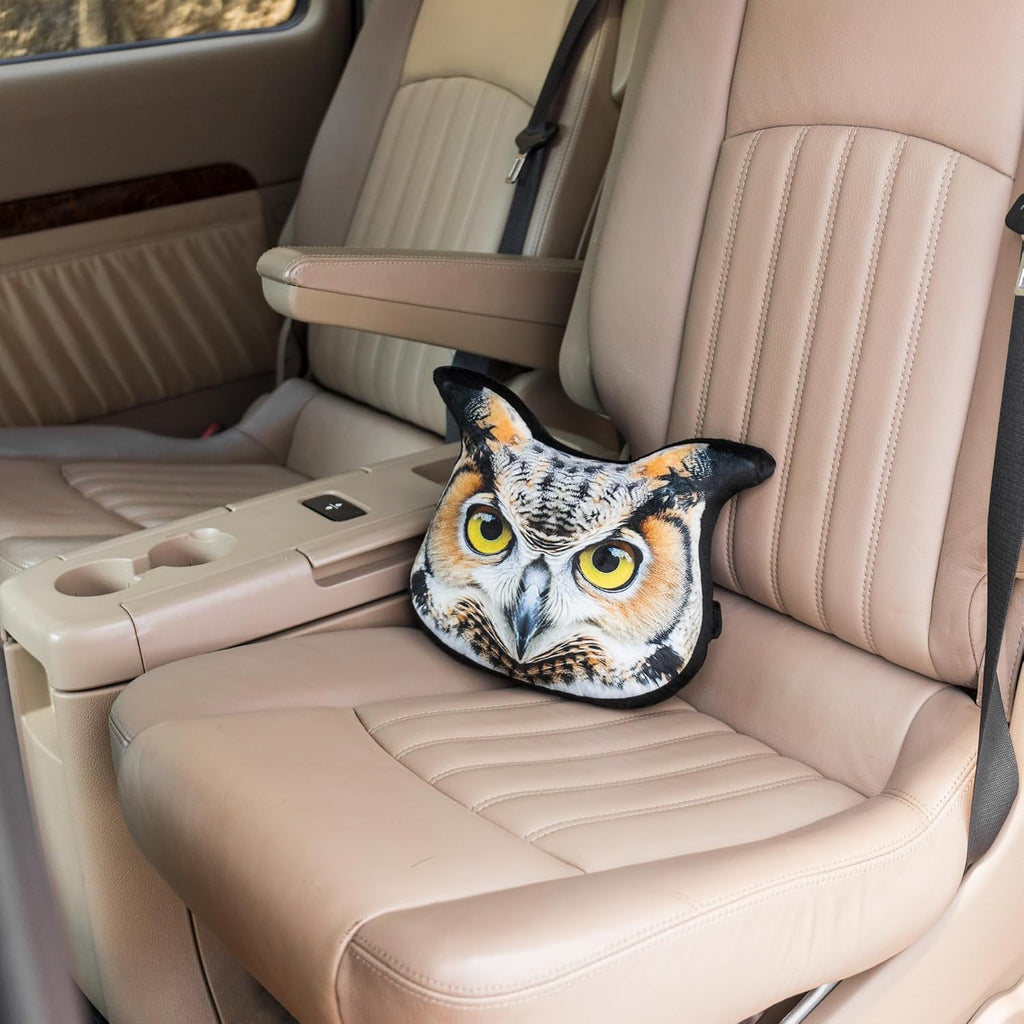 3D Owl Car Neck Pillow Decorative Animal Car Headrest Neck Support for Travel Home Office