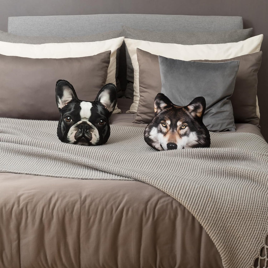 3D Dog Throw Pillow Cute Cushion Decorative Animal Pillow for Bed Sofa Living Room Chair Couch