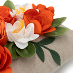 VG|3dflower-g-orange|Decorative 3D Flower Throw Pillow Covers