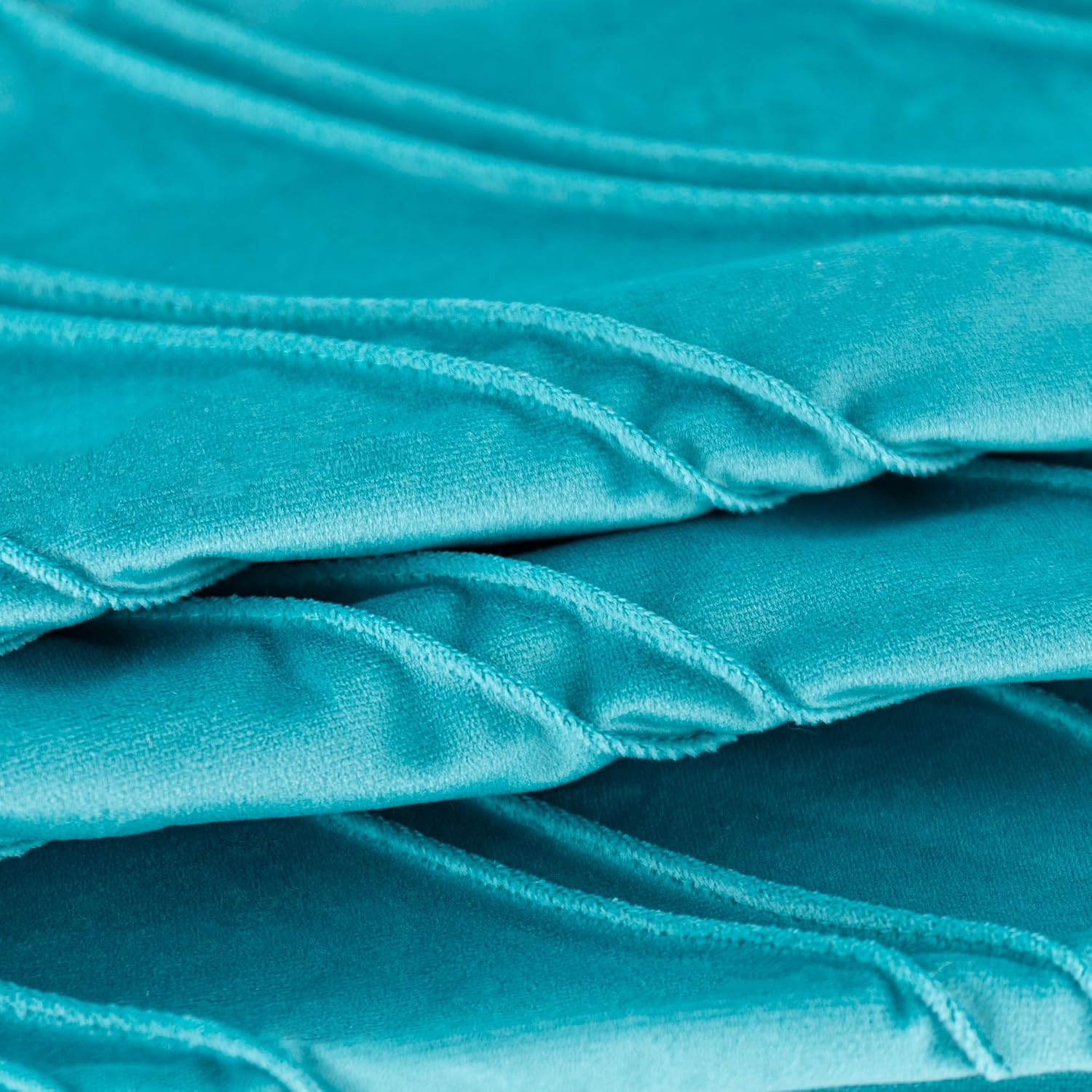VG|teal|Soft Velvet Decorative Throw Pillow Cover Square Diagonal Stripes Design Pillowcase