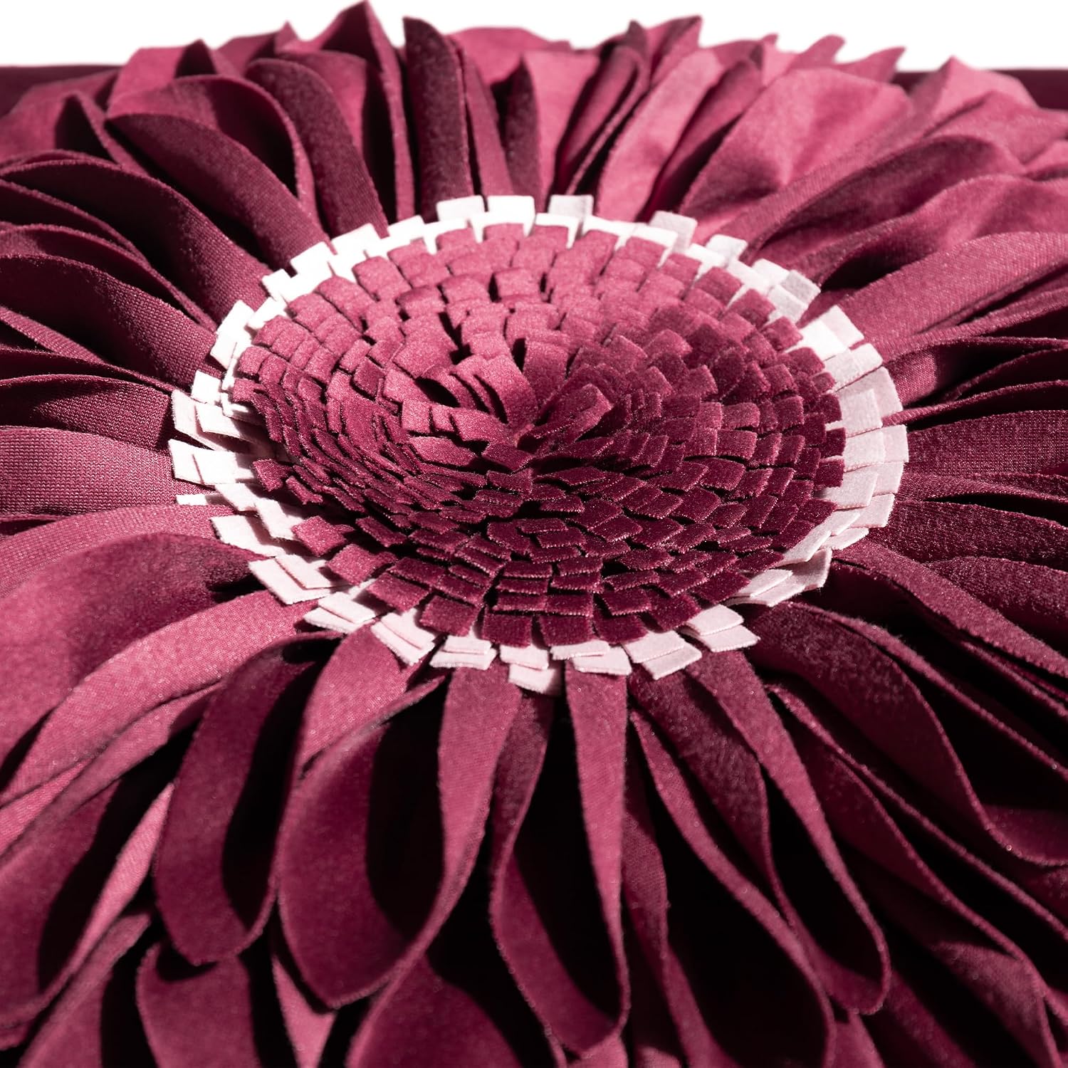 VG|red-wine-red|3D Sunflowers Throw Pillow Cover Wine Red