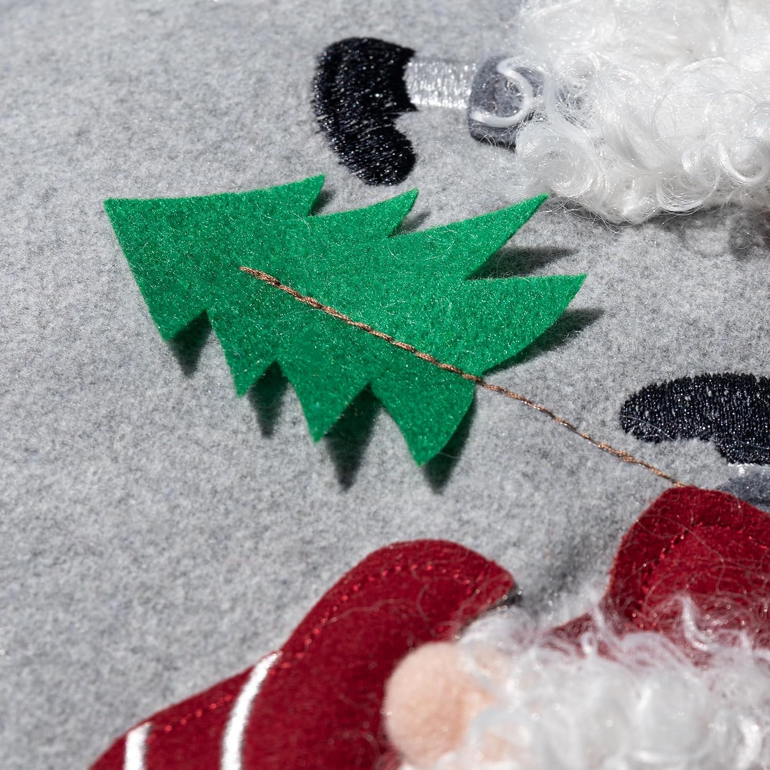 VG|5santa-gray|Decorative Christmas Santa Gnome Throw Pillow Cover Holiday Design