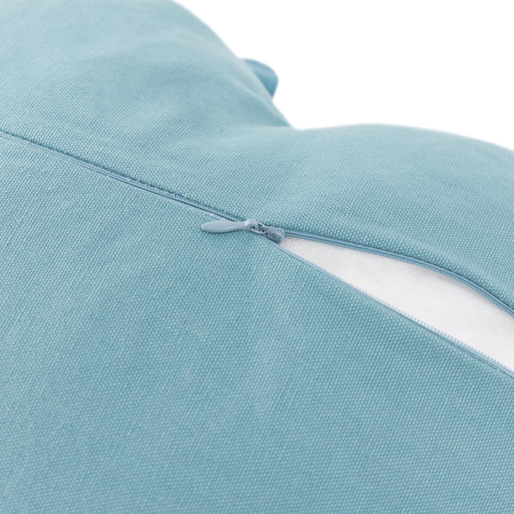 VG|teal-blue|Heart Flower Throw Pillow Covers