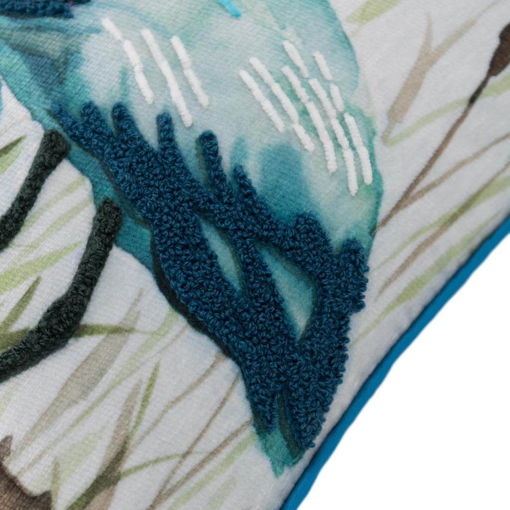 Embroidery Birds Throw Pillow Cover