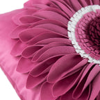 VG|red-fuchsia|3D Sunflowers Throw Pillow Cover Wine Red