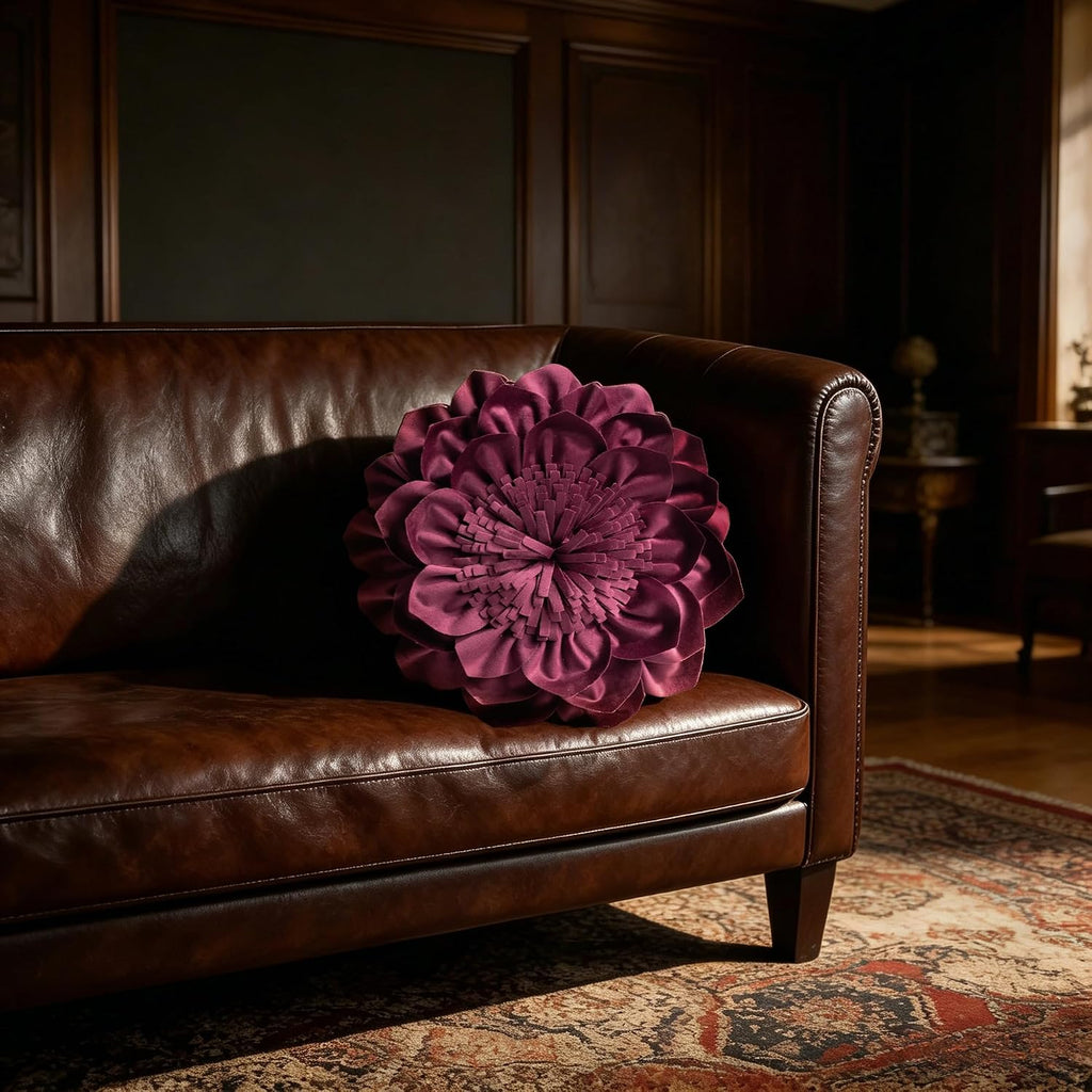 VG|wine-red|Decorative Throw Pillow with Insert