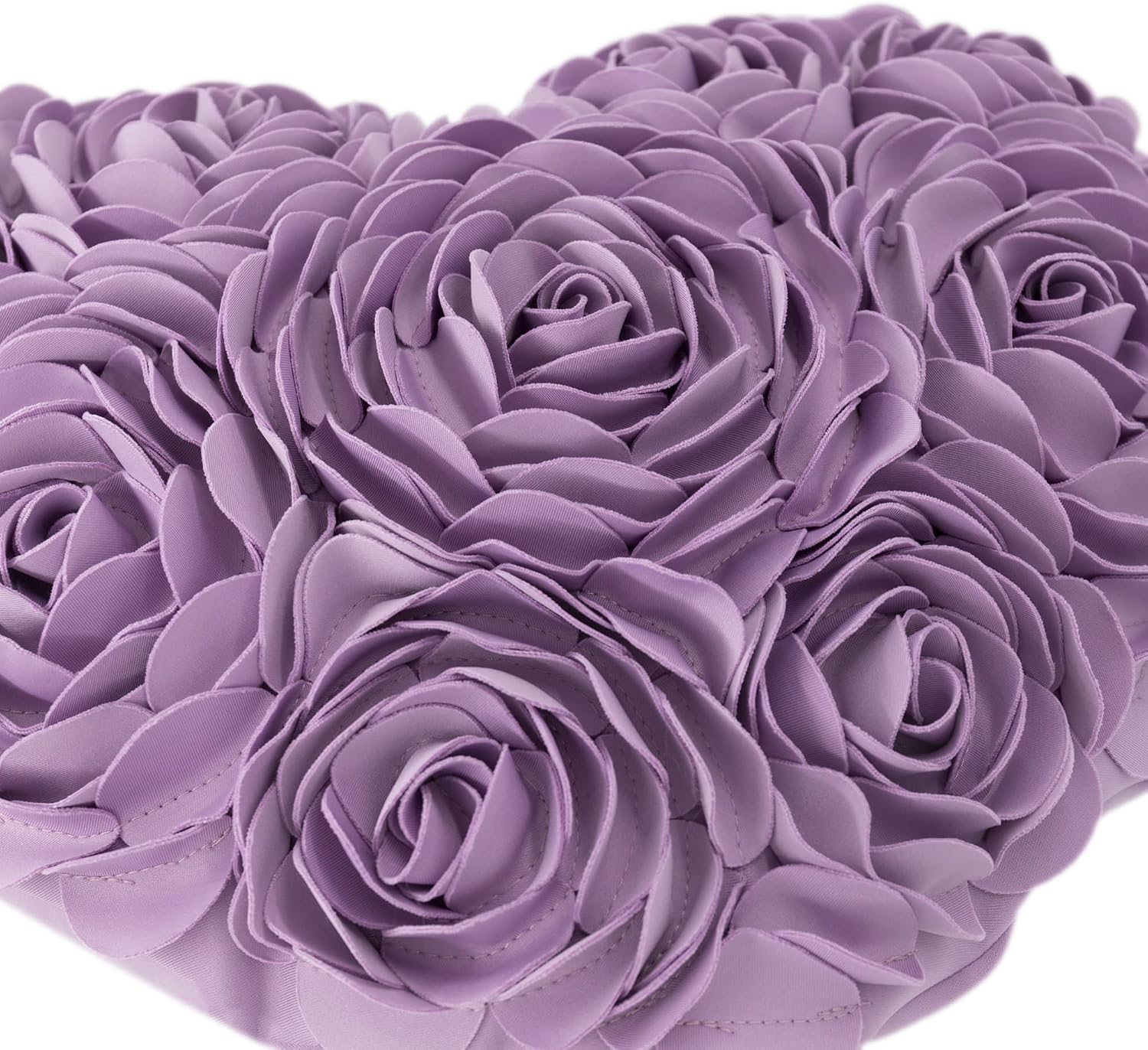 VG|purple-lilac|Heart Flower Throw Pillow Covers
