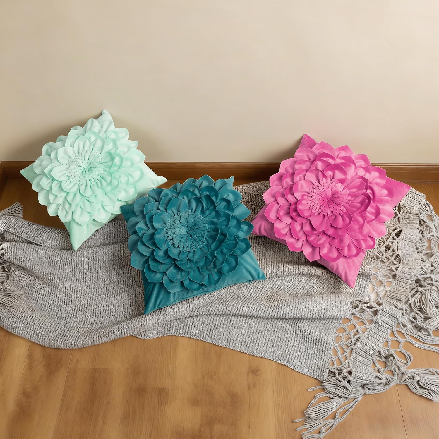 VG|mint|3D Flower Throw Pillow Covers