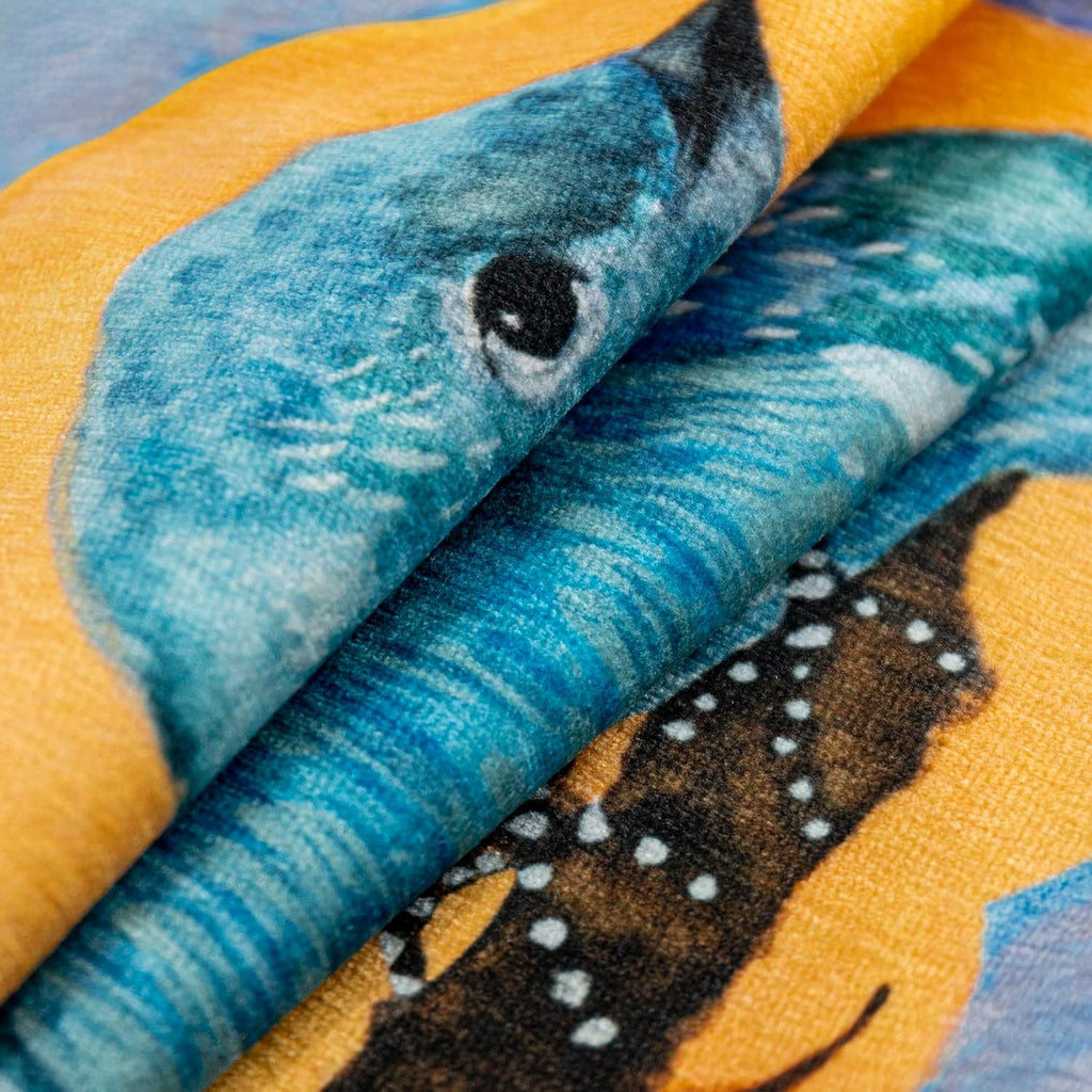 VG|blue-bird|Square Throw Pillow Cover