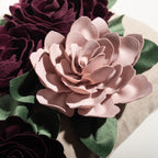 VG|burgundy|Vintage 3D Flower Throw Pillow Cover