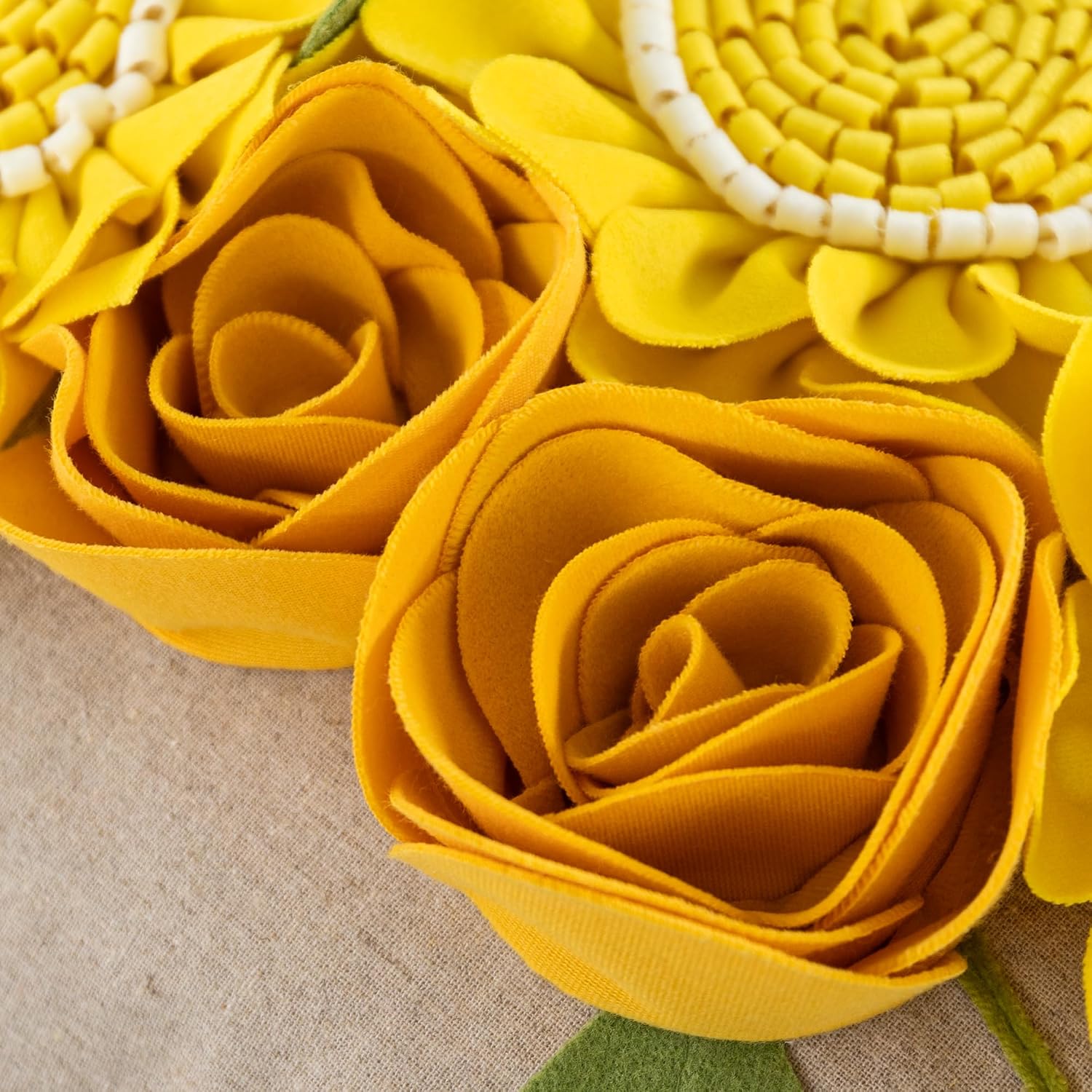 Vintage Yellow Sunflower Throw Pillow Cover