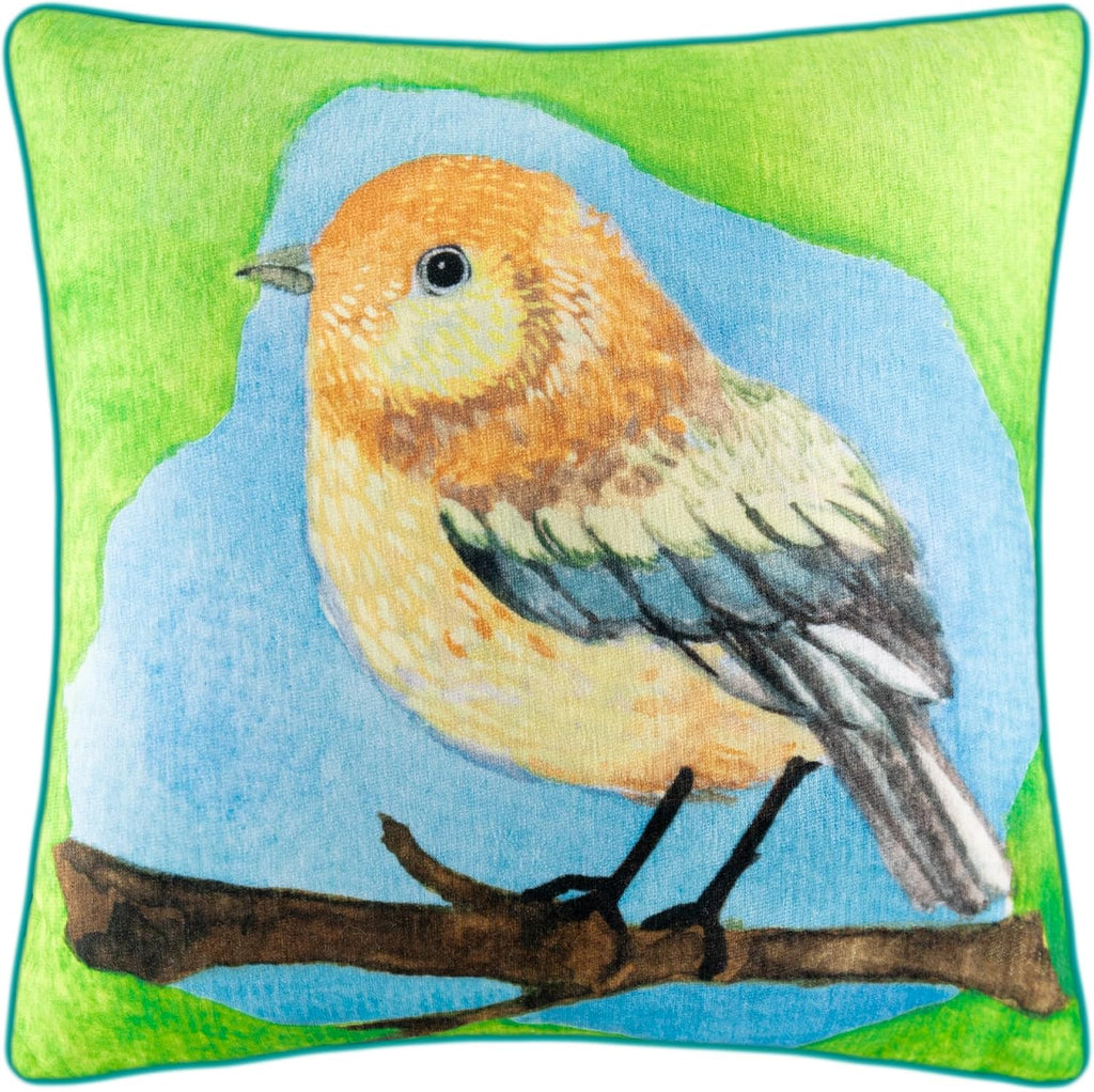 VG|orange-bird|Square Throw Pillow Cover