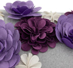 VG|light-purple|3D Flower Throw Pillow Cover