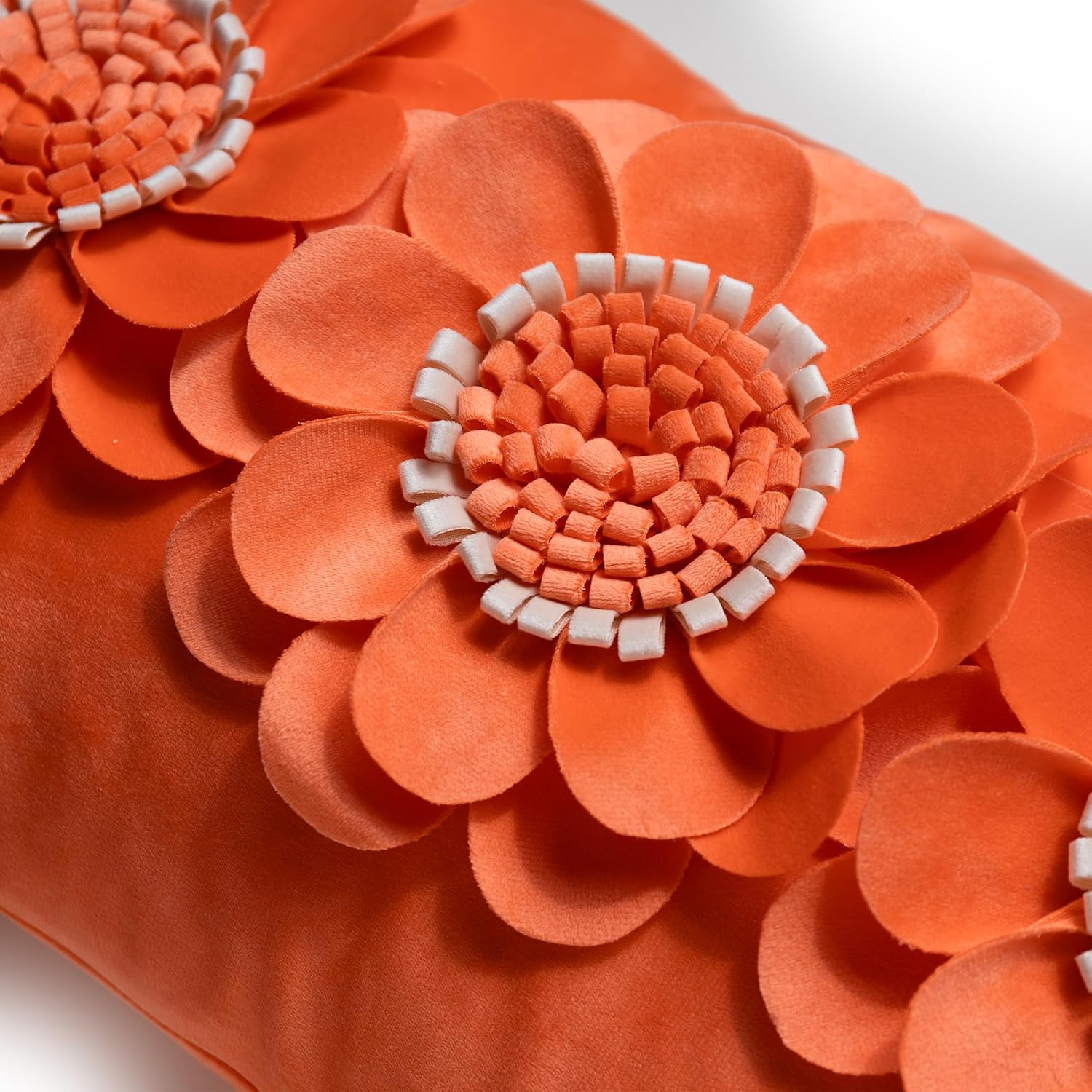VG|orange|3D Flower Throw Pillow Cover