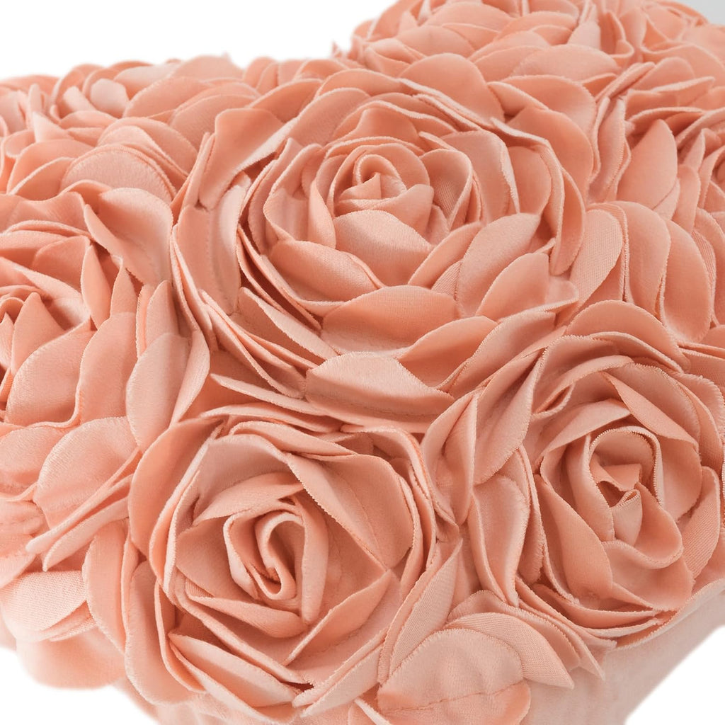 VG|peach-pink|Heart Flower Throw Pillow Covers