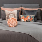 VG|white-tan-velvet|3D Sunflowers Throw Pillow Cover Wine Red
