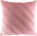 Soft Velvet Decorative Throw Pillow Cover Square Diagonal Stripes Design Pillowcase - Rose Gold