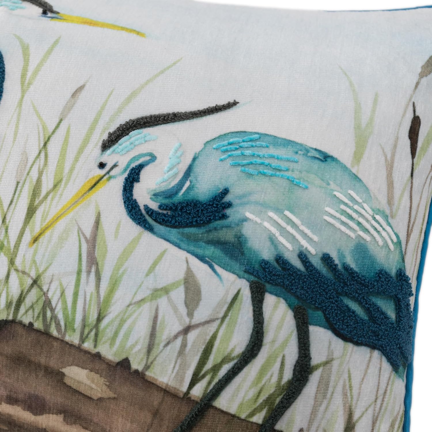 Embroidery Birds Throw Pillow Cover