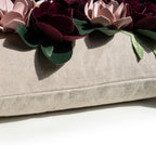 VG|3dflower-c1-wine-red|Decorative 3D Flower Throw Pillow Covers
