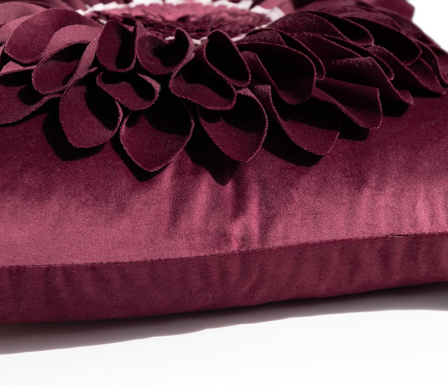 VG|red-wine-red|3D Sunflowers Throw Pillow Cover Wine Red