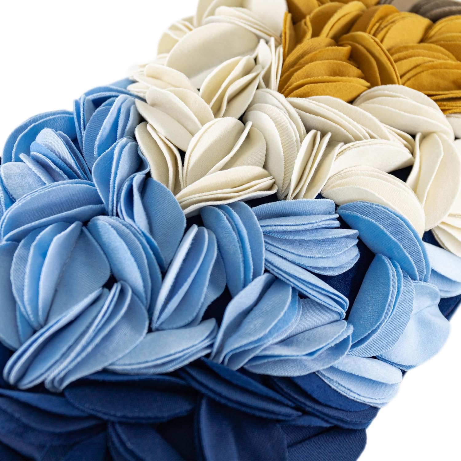 Velvet Vintage 3D Flower Throw Pillow Cover, Colorful