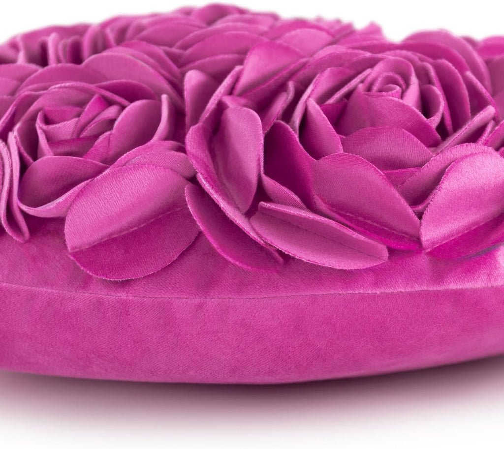 VG|hot-pink|Heart Flower Throw Pillow Covers