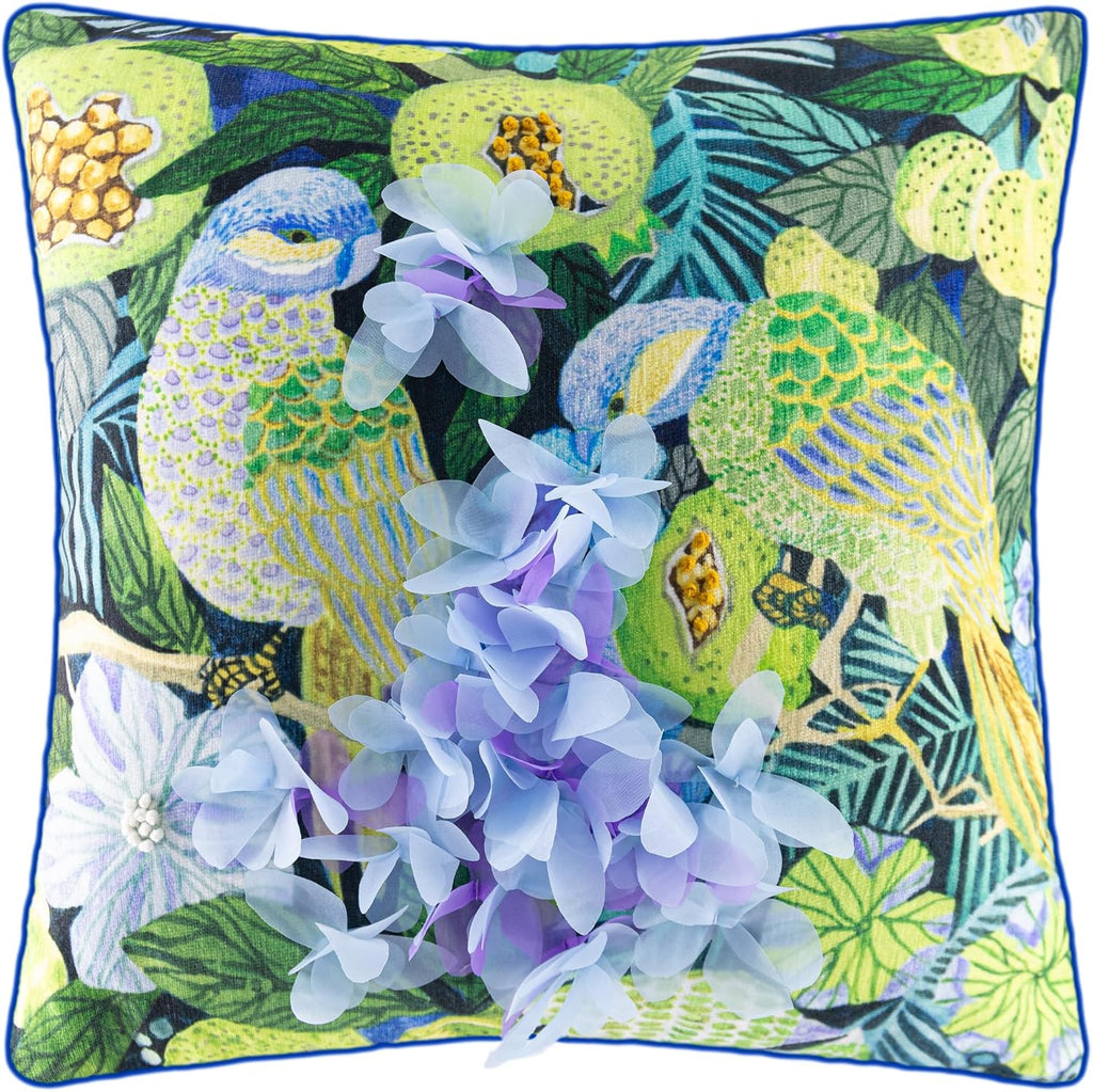 Green Parrot Throw Pillow Cover - Default Title