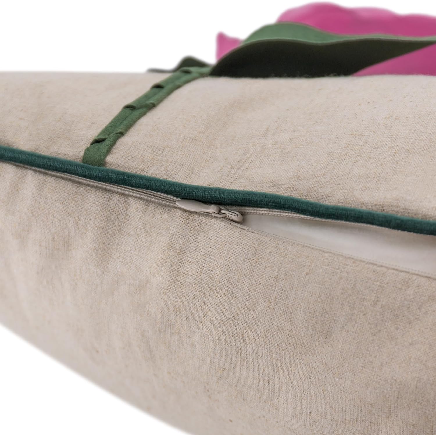 VG|rose-red|Yarn Rose Throw Pillow Cover