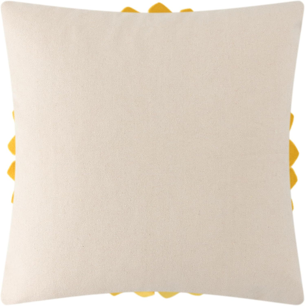 VG|yellow-yellow-beige-canvas|3D Sunflowers Throw Pillow Cover Wine Red