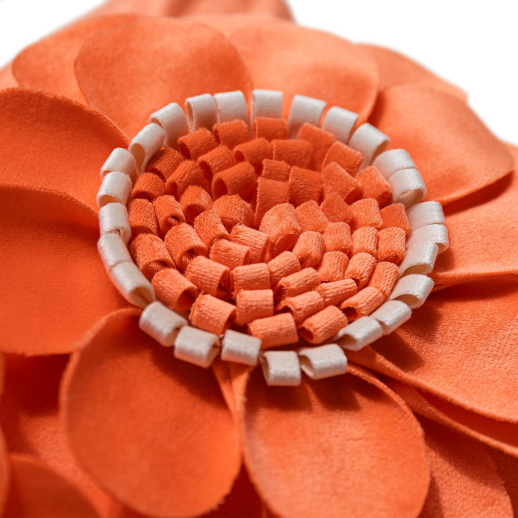 VG|orange|3D Flower Throw Pillow Cover