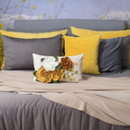 VG|yellow|Vintage 3D Flower Throw Pillow Cover