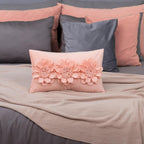 VG|peach-pink|3D Flower Throw Pillow Cover