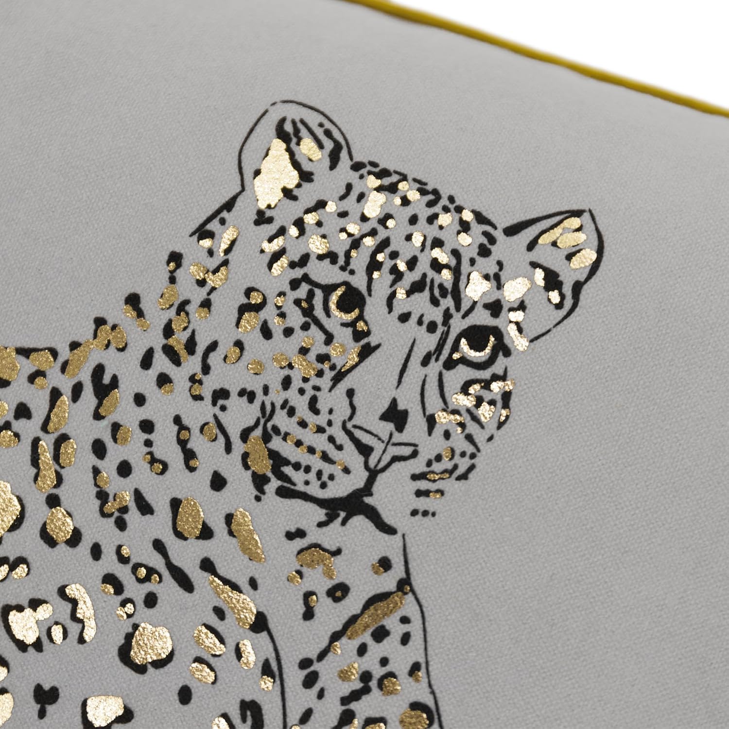 Leopard Print Throw Pillow Cover Decorative Velvet Cushion with Gold Foil Printing for Bed Couch Chair Car