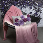 VG|light-purple|3D Flower Throw Pillow Cover