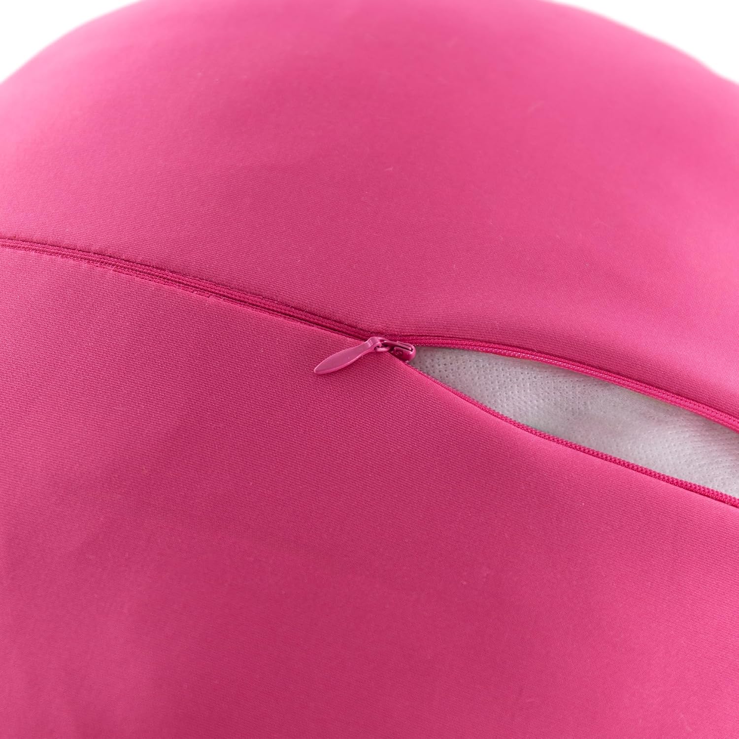 VG|fuchsia-pink|3D Flower Design Round Throw Pillow Flower Decorative Floral Cushion