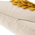 VG|yellow-yellow-beige-canvas|3D Sunflowers Throw Pillow Cover Wine Red