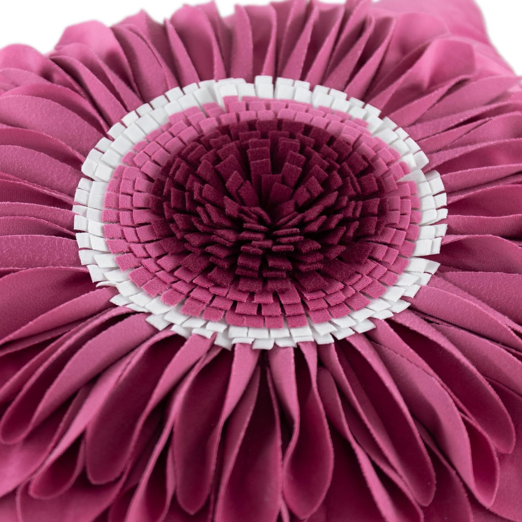 VG|red-fuchsia|3D Sunflowers Throw Pillow Cover Wine Red