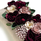 VG|3dflower-c1-wine-red|Decorative 3D Flower Throw Pillow Covers