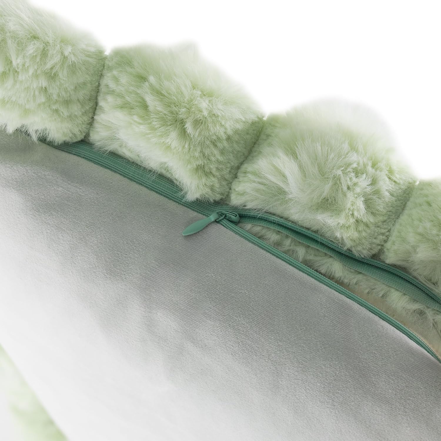 VG|light-green|Solid Throw Pillow Cover , Velvet