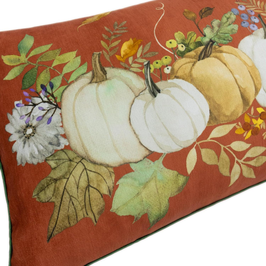 VG|rust-orange|Sunflower Throw Pillow Cover, White
