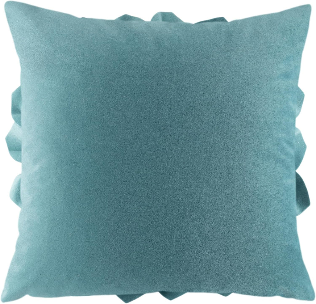 VG|teal-green|3D Flower Throw Pillow Covers