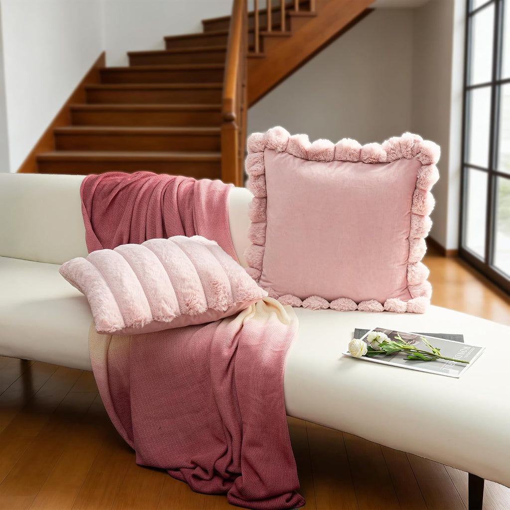 Solid Throw Pillow Cover , Velvet