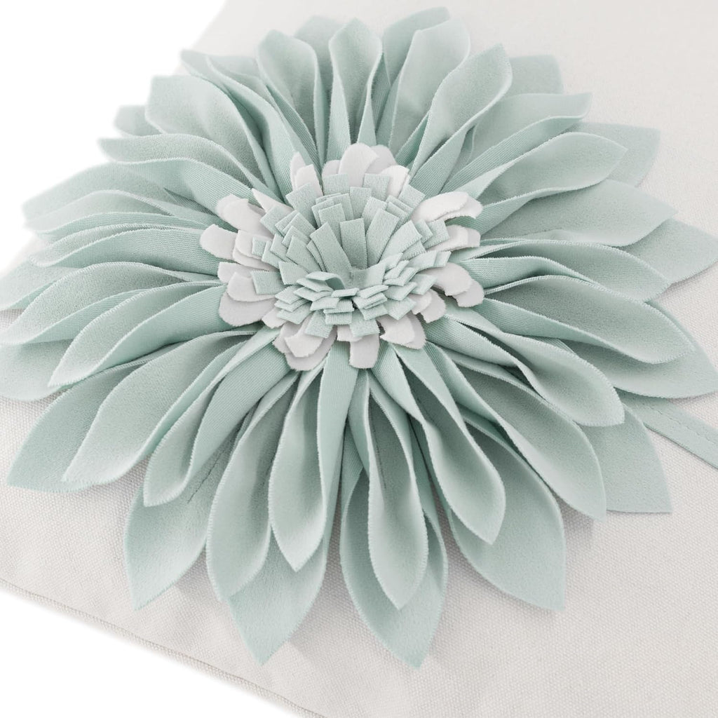 VG|apple-green|Decorative Flower Throw Pillow Cover 3D Sunflower Pillow Case Velvet Cushion Floral Pillowcase for Bed Living Room Couch Chair