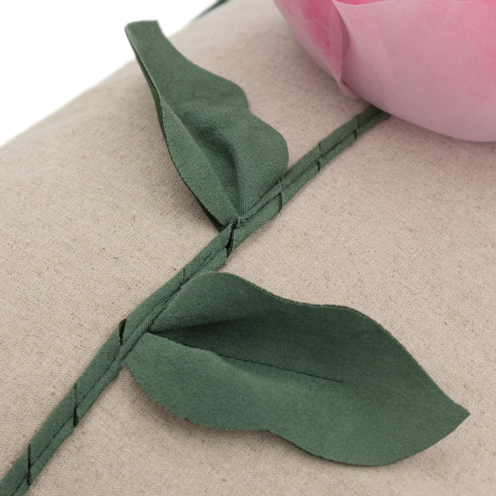 Valentine's Day 3D Rose Throw Pillow Cover, Pink